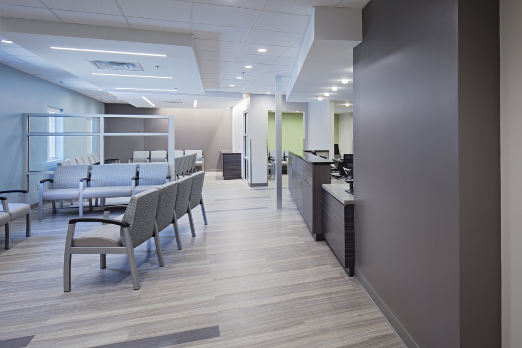 Clean open office space